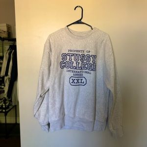 New, stüssy crewneck, white with purple letters. 2023 drop